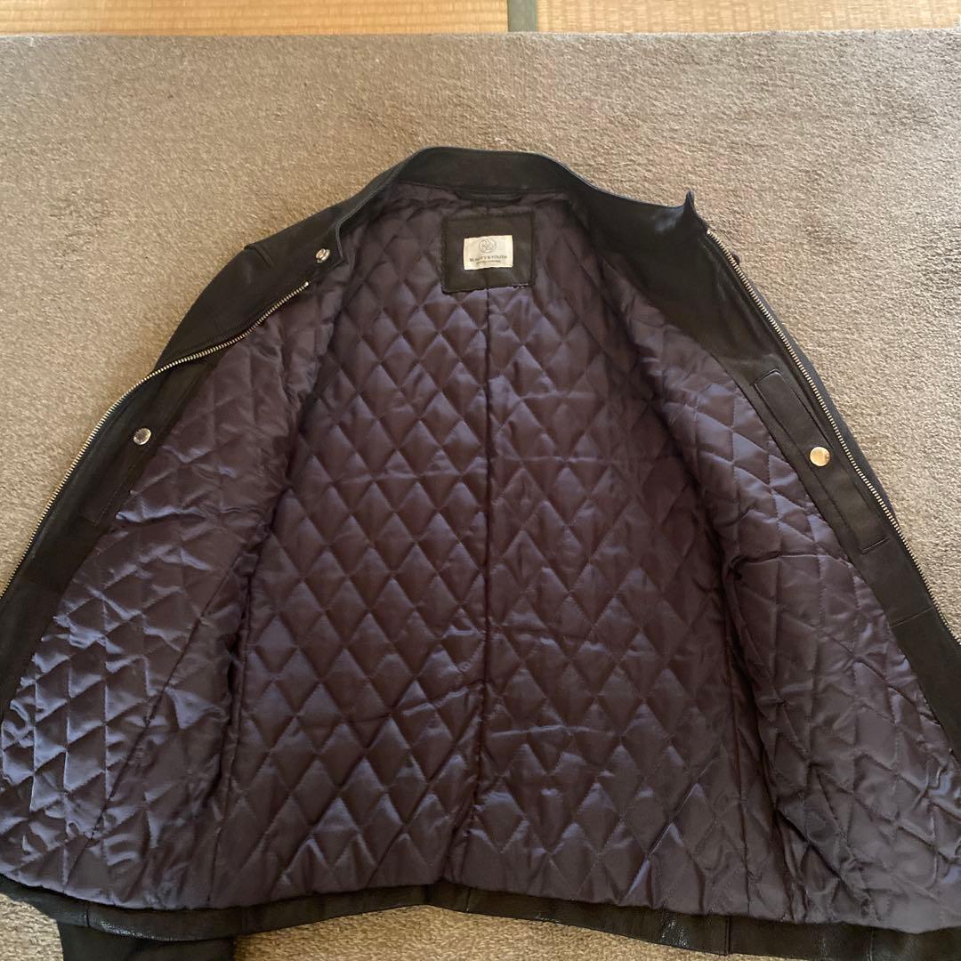 BEAUTY & YOUTH ブラックレザージャケット