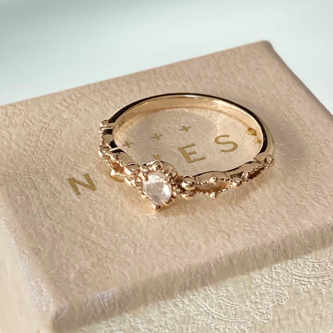 K10 ラブラドライト ピンキー NOJESS 上品 ゴールド 3号