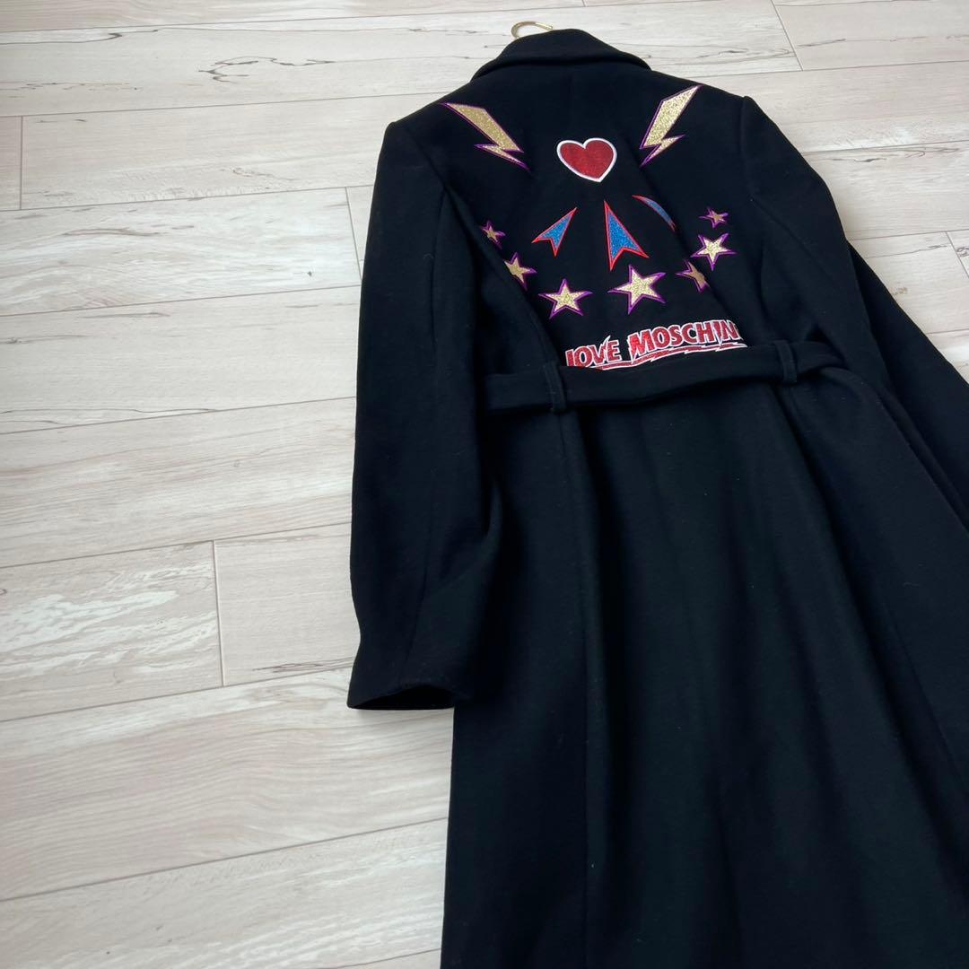 LOVE MOSCHINO ラブモスキーノ ベルテッドコート　着丈116cm
