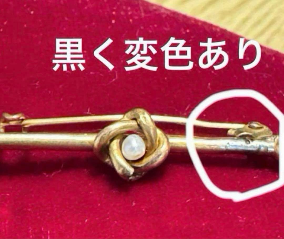 セール‼️フランス　アンティーク　18金　シードパール　ブローチ。長期保存、現状