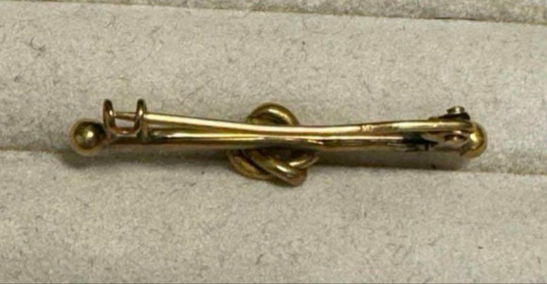 セール‼️フランス　アンティーク　18金　シードパール　ブローチ。長期保存、現状