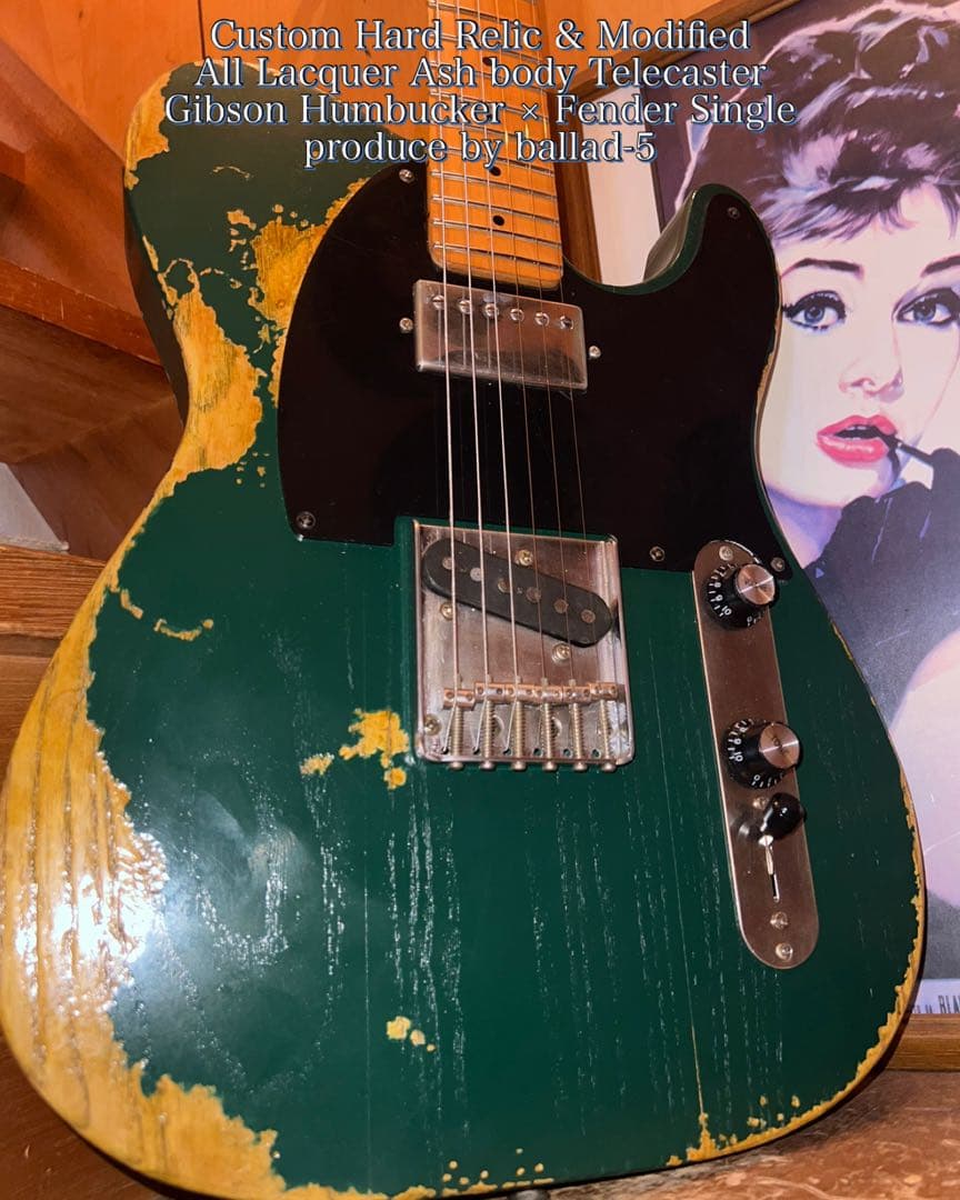 ハードレリックテレキャスタータイプ/オールラッカーアッシュボディ/ギブソンPU