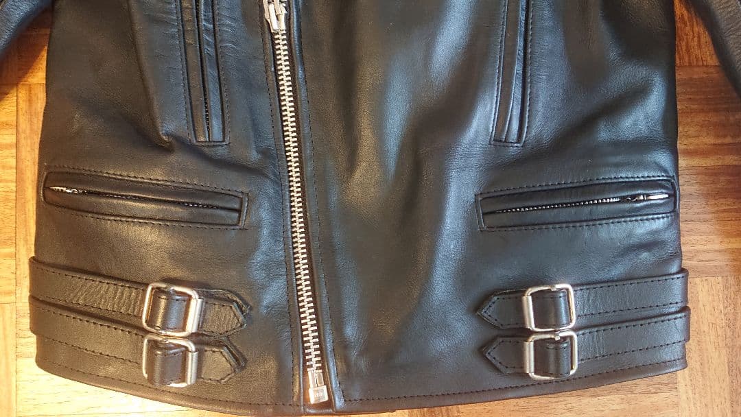 FAST LANE 牛革 ダブルライダースジャケット 34