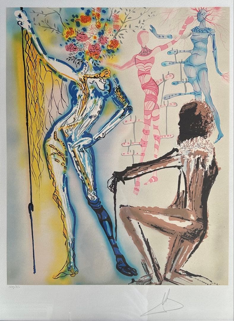 サルバドール・ダリ　リトグラフ「ファッション　デザイナー」ダリ直筆サイン