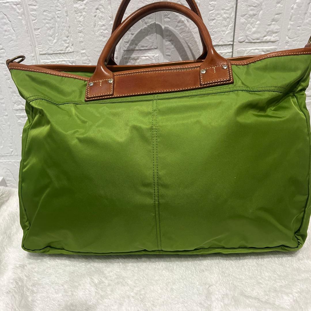 【美品　希少カラー】フェリージ ビジネスバッグ 2way グリーン 05-54