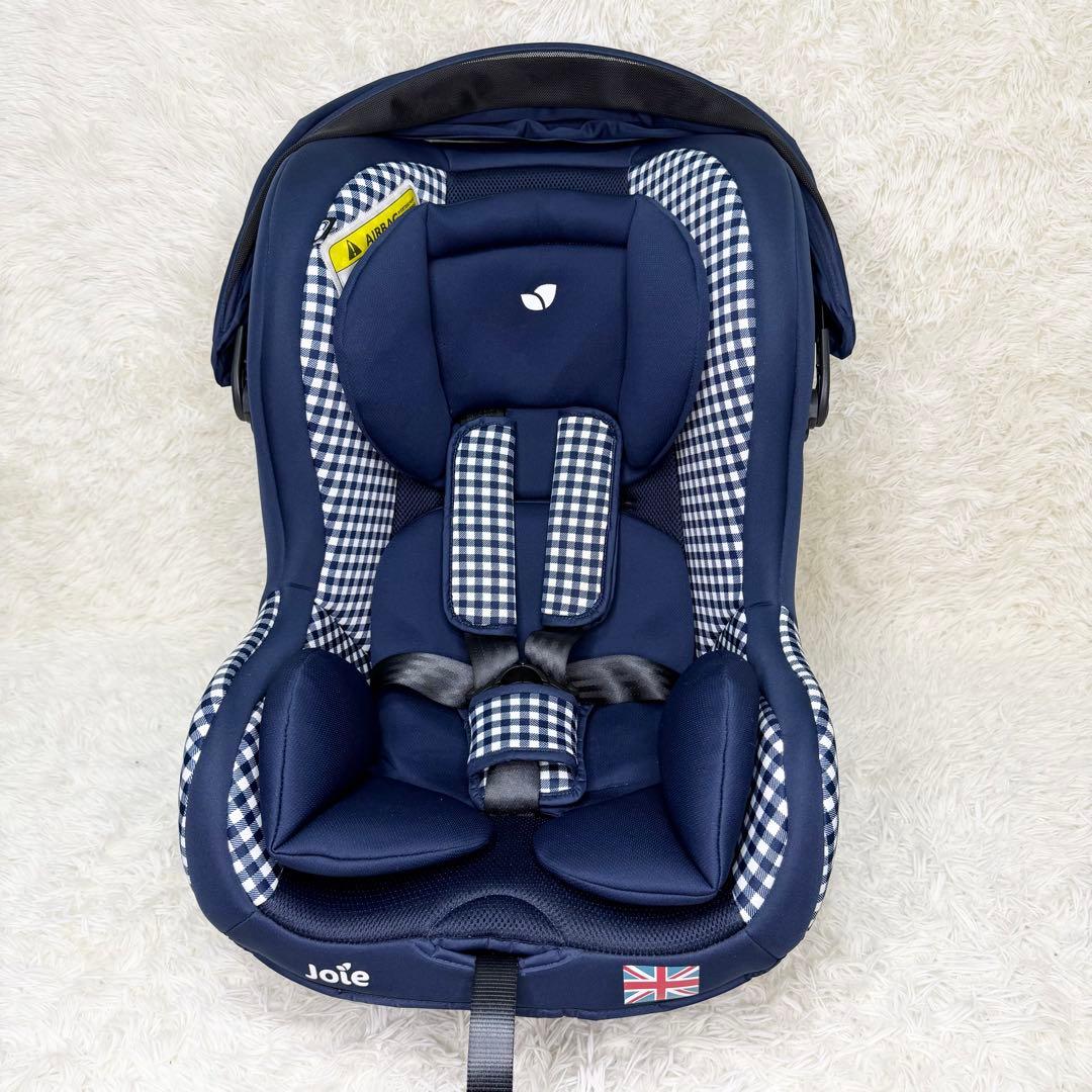 美品 Joie チルト チャイルドシート キャノピー付き ギンガムチェック