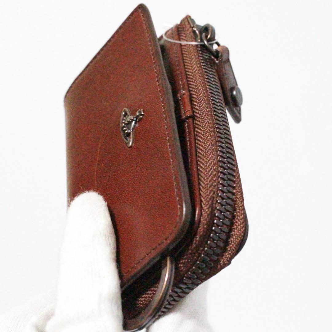 新品 ヴィヴィアンウエストウッド レザー4連キーケース ファスナー小銭入れ 茶系