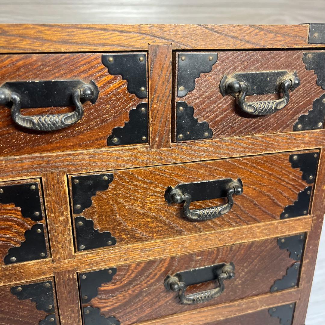 特大サイズ　和製アンティーク　木製和箪笥　小物入れ