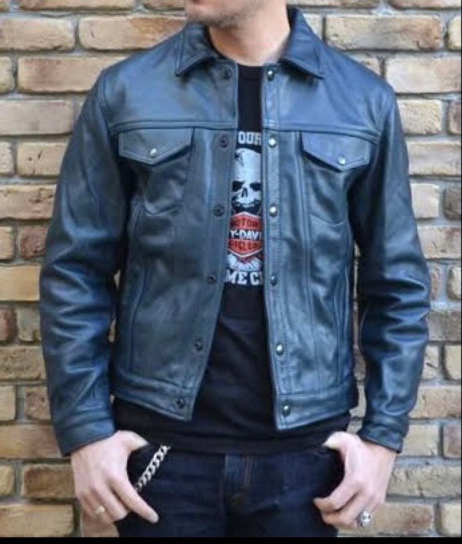 最終値下げ　VANSON DJCB 3rdレザージャケット　42 トラッカー