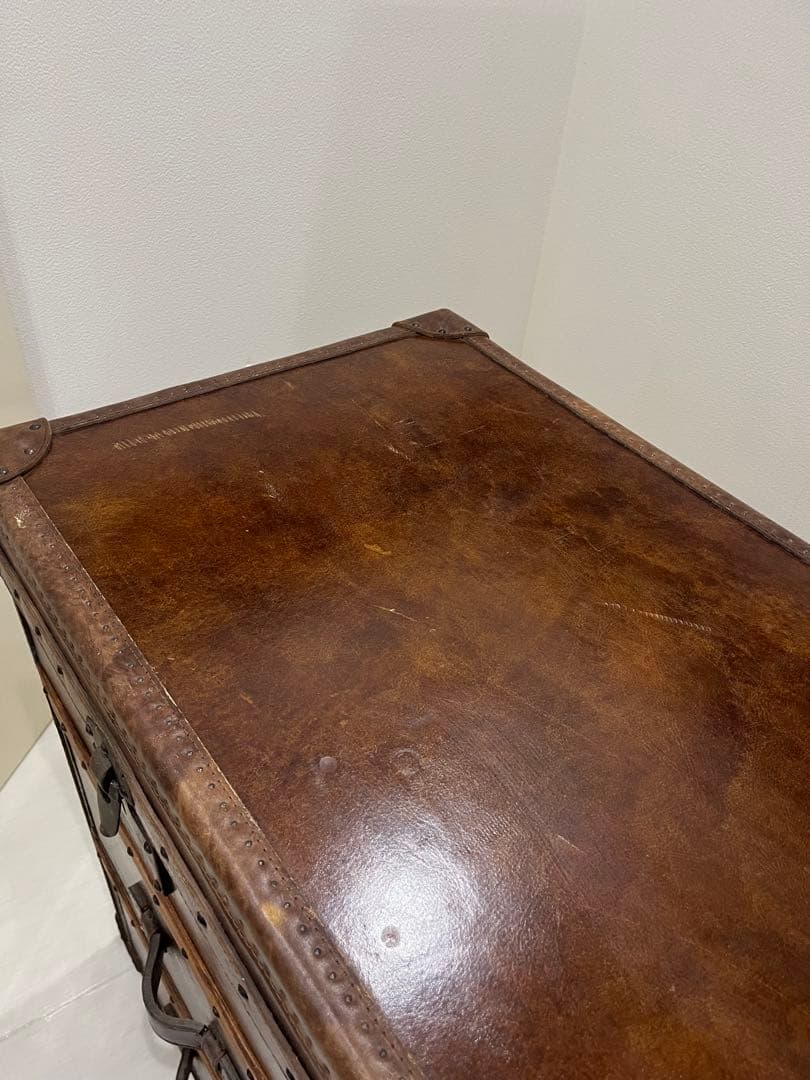 HALO 本革サイドボード ハロ トランクキャビネット レザー ヴィンテージ