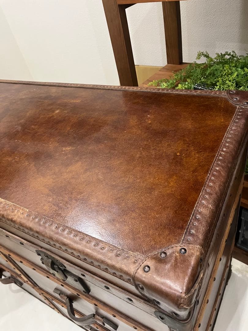 HALO 本革サイドボード ハロ トランクキャビネット レザー ヴィンテージ
