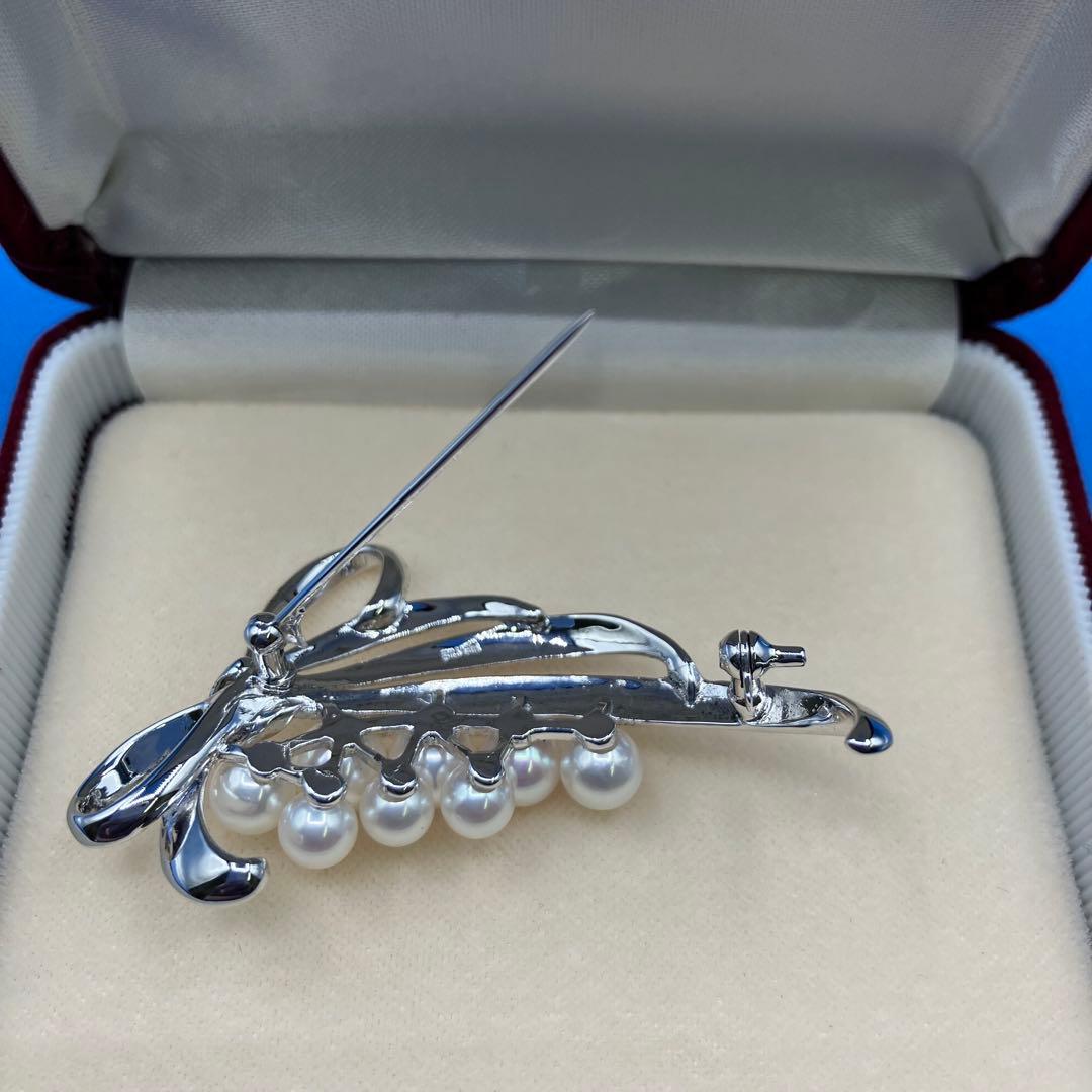 MIKIMOTO真珠島　ブローチ　シルバーパール