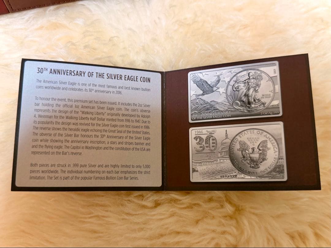 【美品・純銀】ウォーキングリバティ 30周年記念 3オンス銀貨《希少モデル