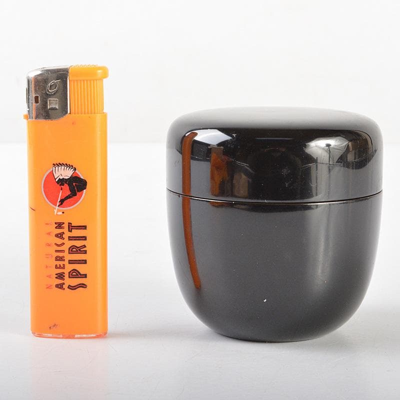 茶道具　山中塗工房　冴造　黒漆　真塗　中棗　共布共箱　V　R5691