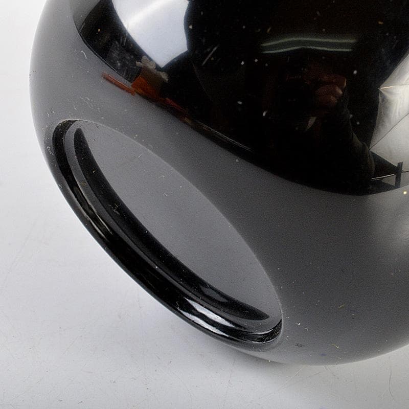 茶道具　山中塗工房　冴造　黒漆　真塗　中棗　共布共箱　V　R5691