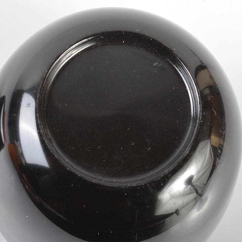 茶道具　山中塗工房　冴造　黒漆　真塗　中棗　共布共箱　V　R5691