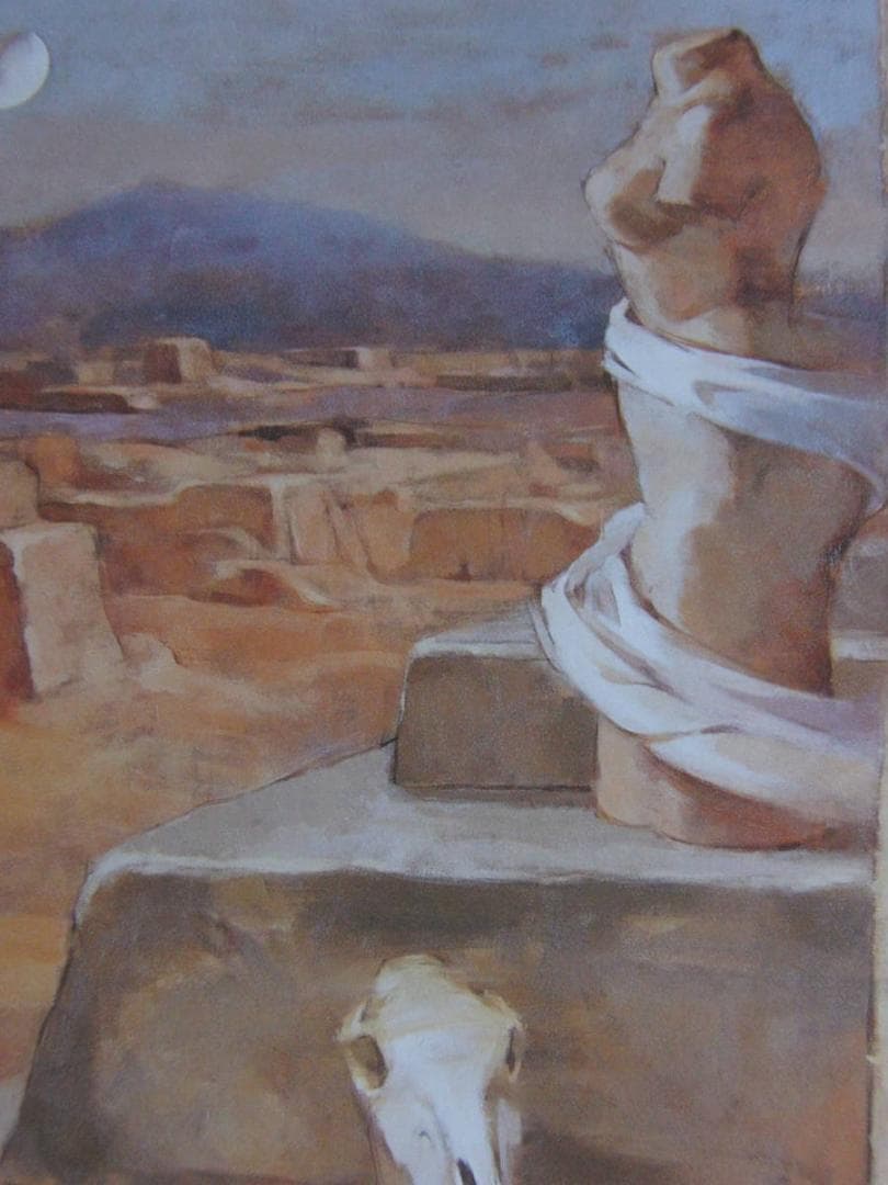 北村あや子、【風に佇つ】、希少な額装用画集より、新品額装付、状態良好