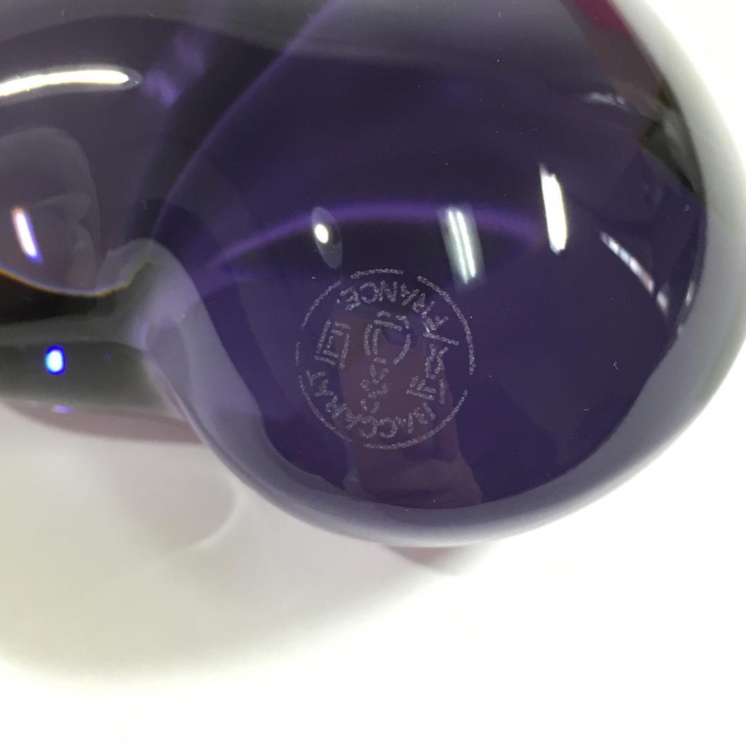 ○希少美品！ Baccarat バカラ ハート ペーパーウェイト パープル 紫