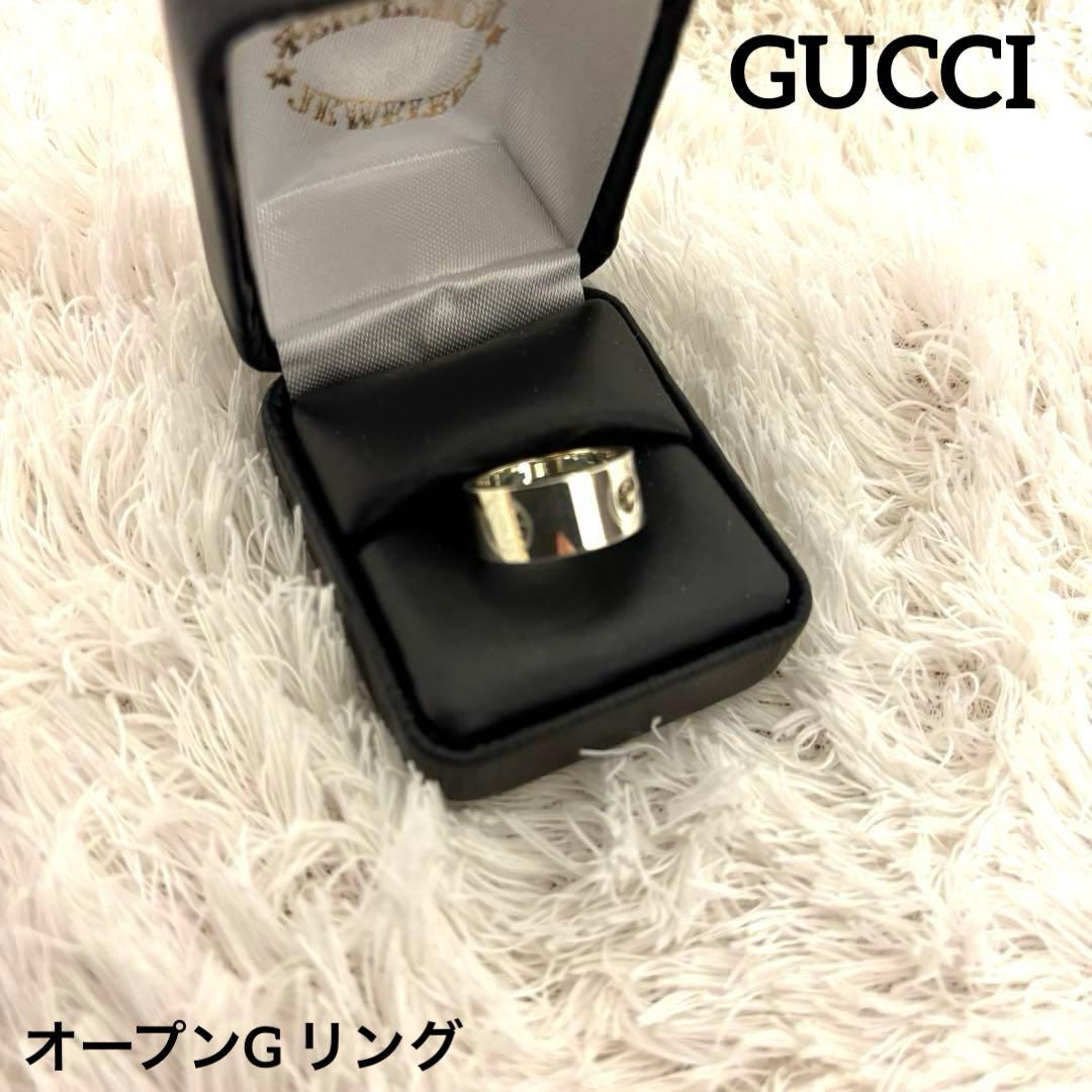 美品‼️ GUCCI グッチ　オープンG ワイドリング 9号　希少　指輪