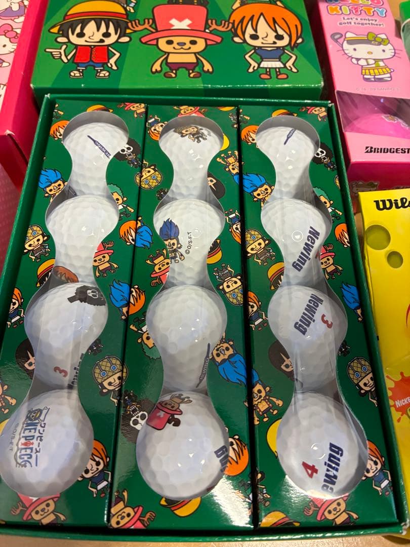 【新品】ワンピース・キティ・ディズニー キャラクターゴルフボール大量セット