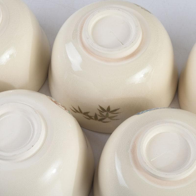 茶道具　京焼　清水焼　宮地英香　小栗龍靖　井原瑞雲など　茶碗　八客　V9244A