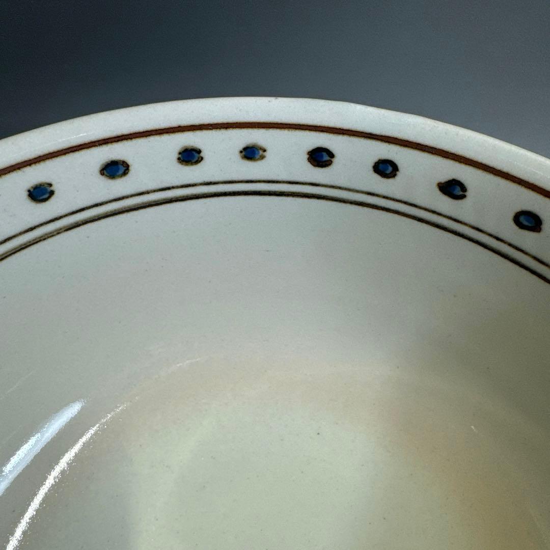 茶道具 懐石道具 膳所焼 色絵 唐草 菓子鉢 陽炎園 岩崎新定