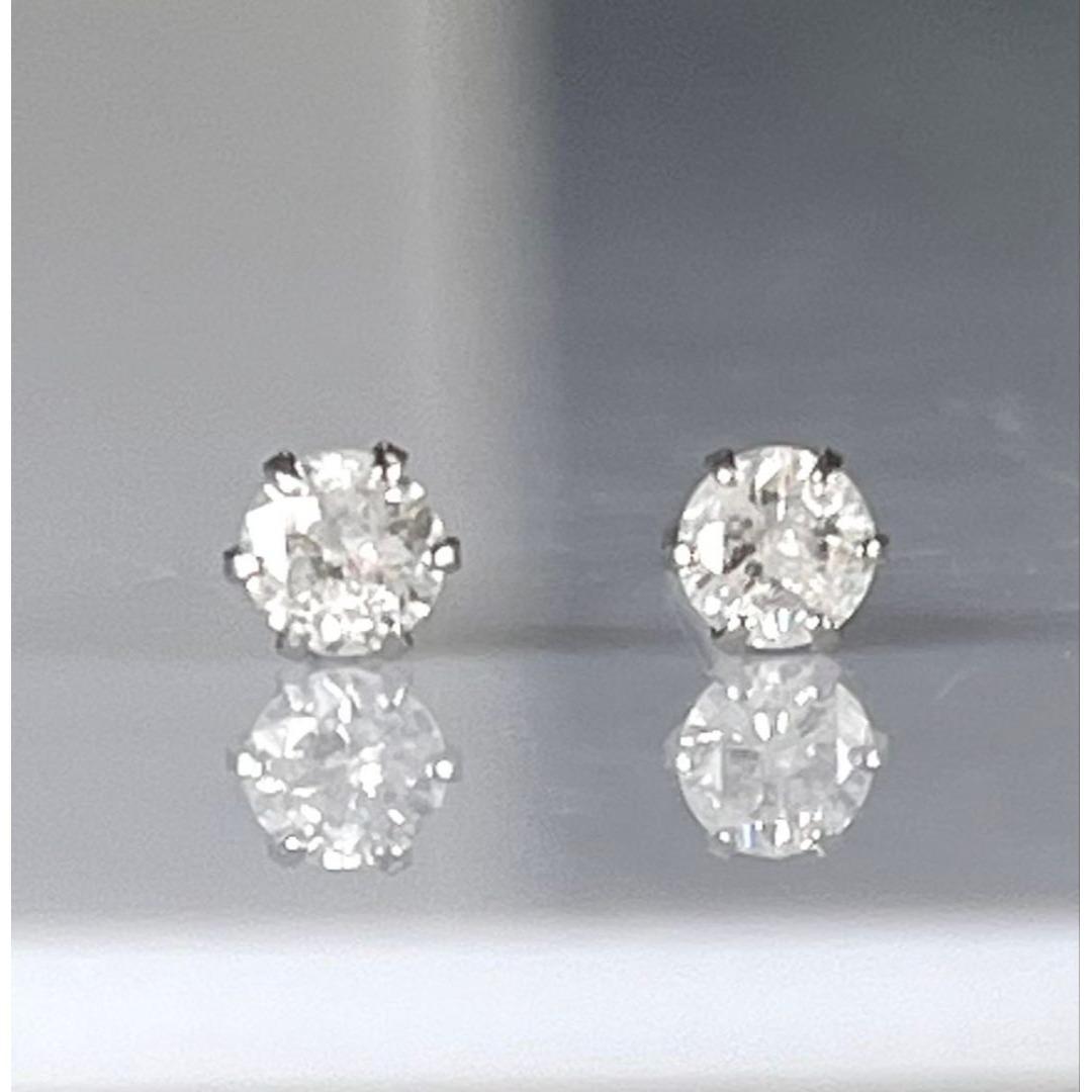 PT天然ダイヤモンドピアス 計0.2 ホワイト 鑑別カード付き