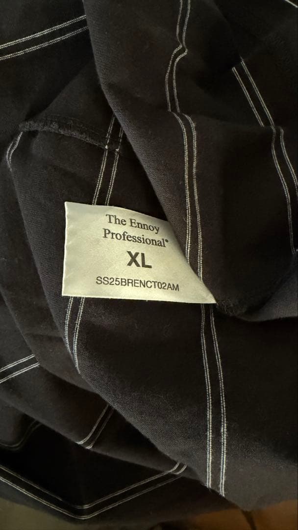 トップス Ennoy PANEL BORDER S/S T-SHIRT BLACK XL