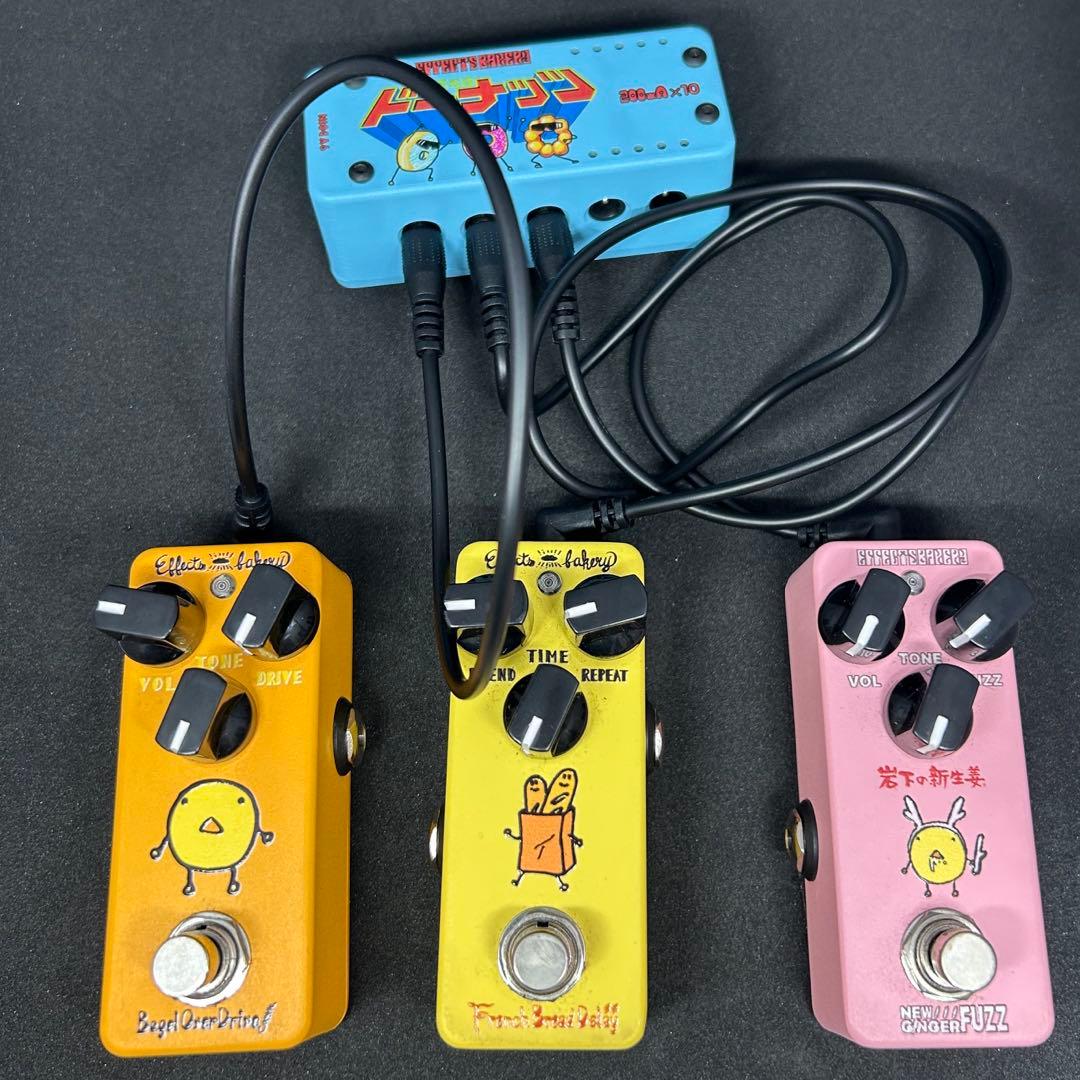 エフェクツベーカリー 4種類セット＋ケーブル類 OD Fuzz Delay PS