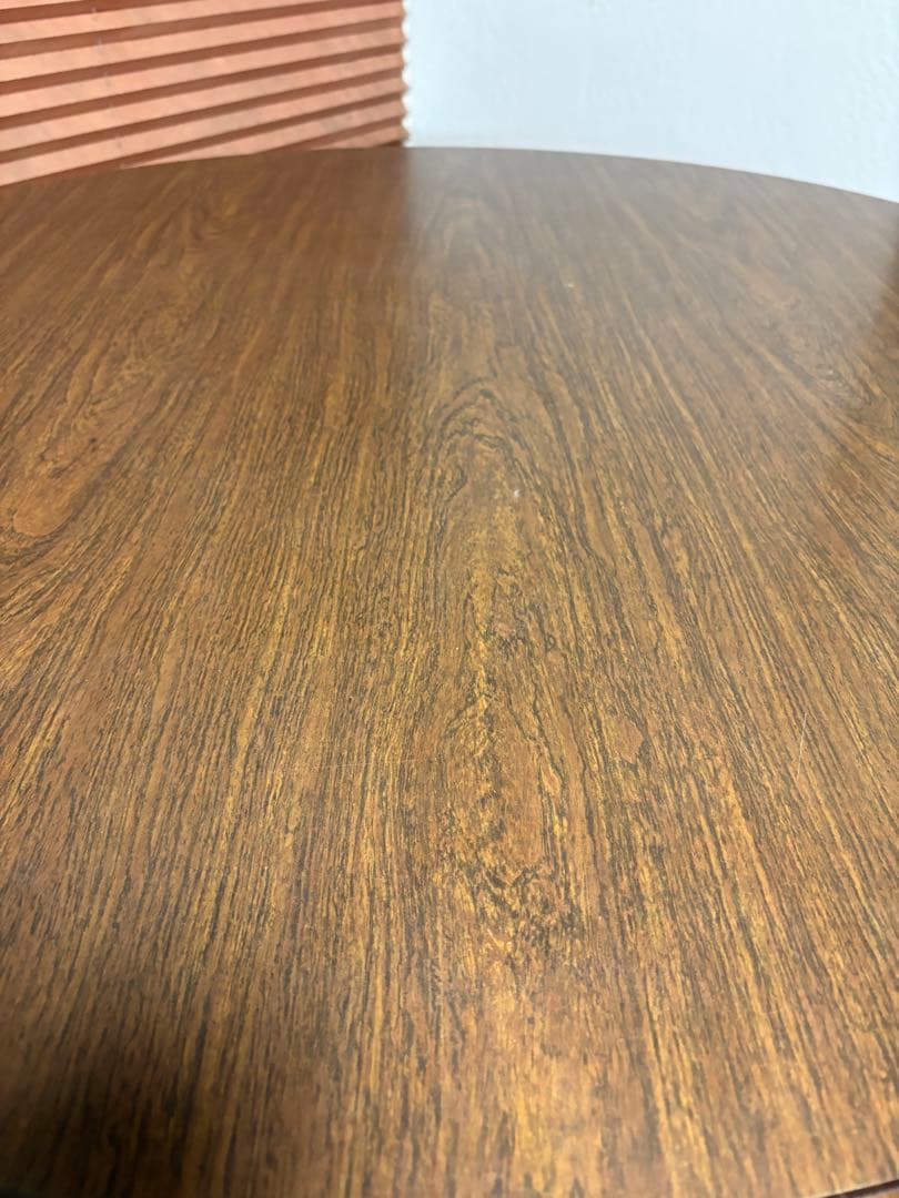 キツツキ　飛騨産業　昭和レトロ　ヴィンテージ　ダイニングテーブル　丸テーブル