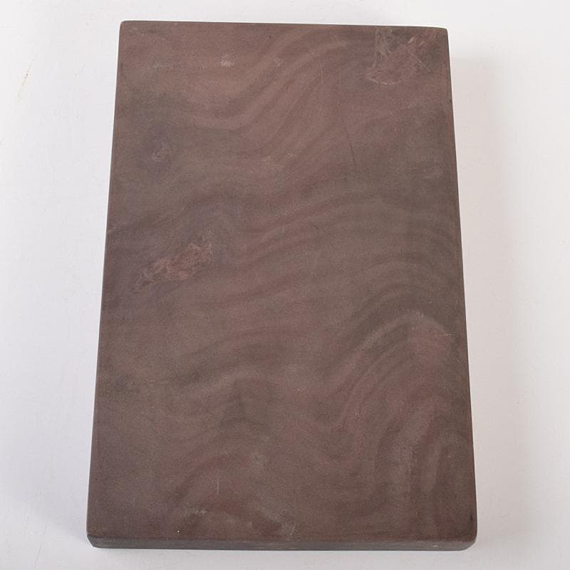 中国　書道具　端渓硯　唐木箱付　M　R7555