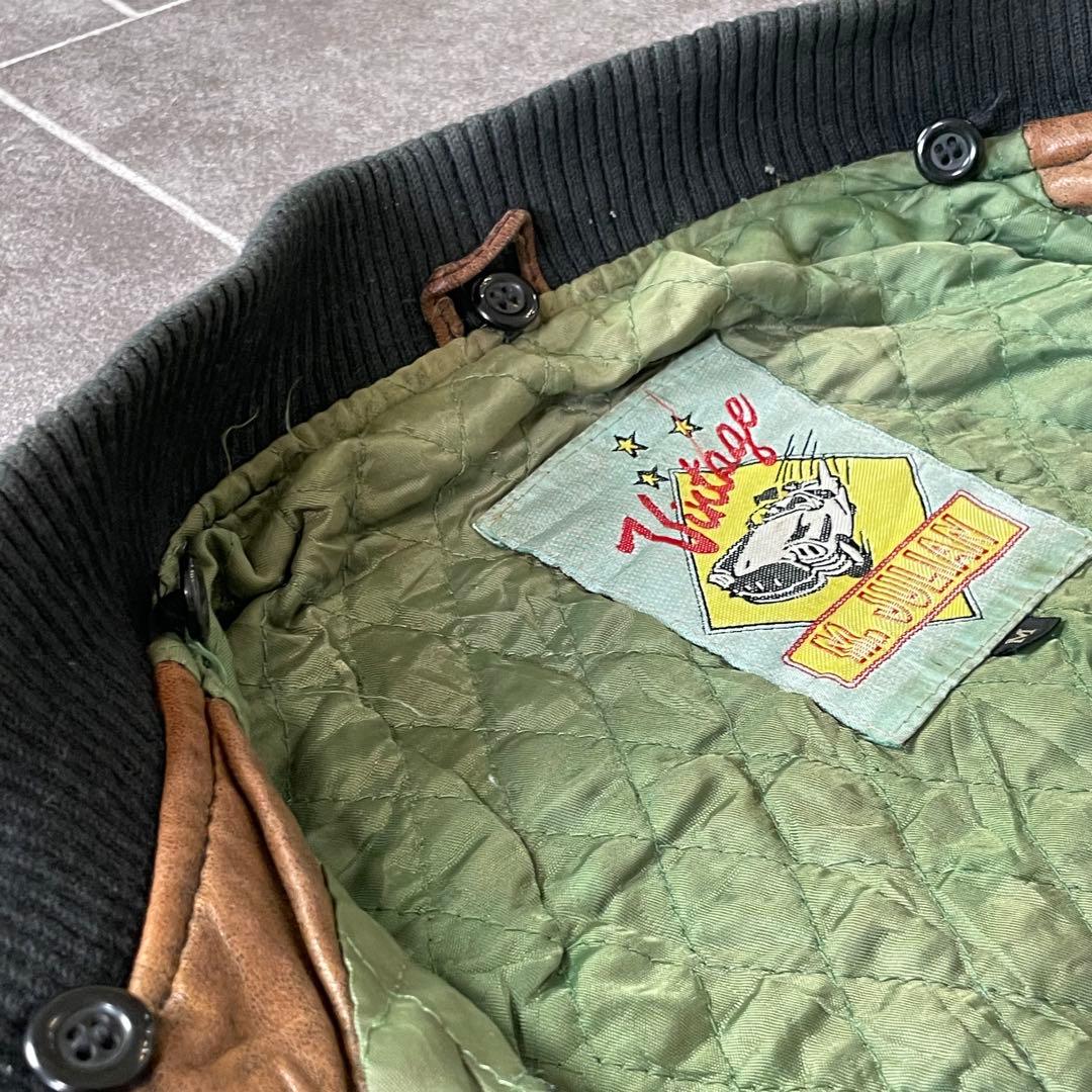 ヴィンテージ M.Julian 本革 レザーボンバージャケット 切替カラー