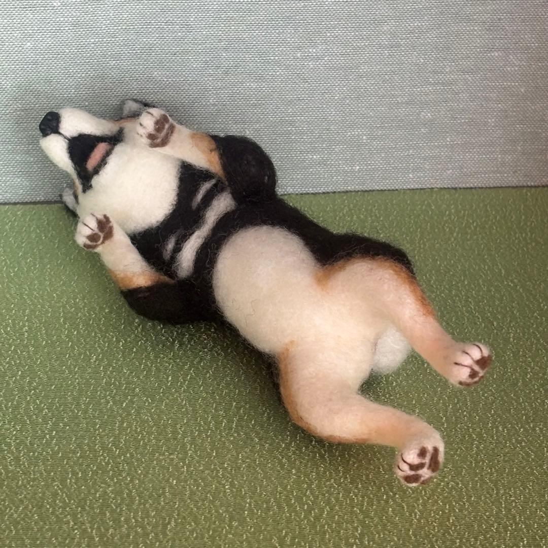柴犬　黒柴　羊毛フェルト　ハンドメイド　No.104