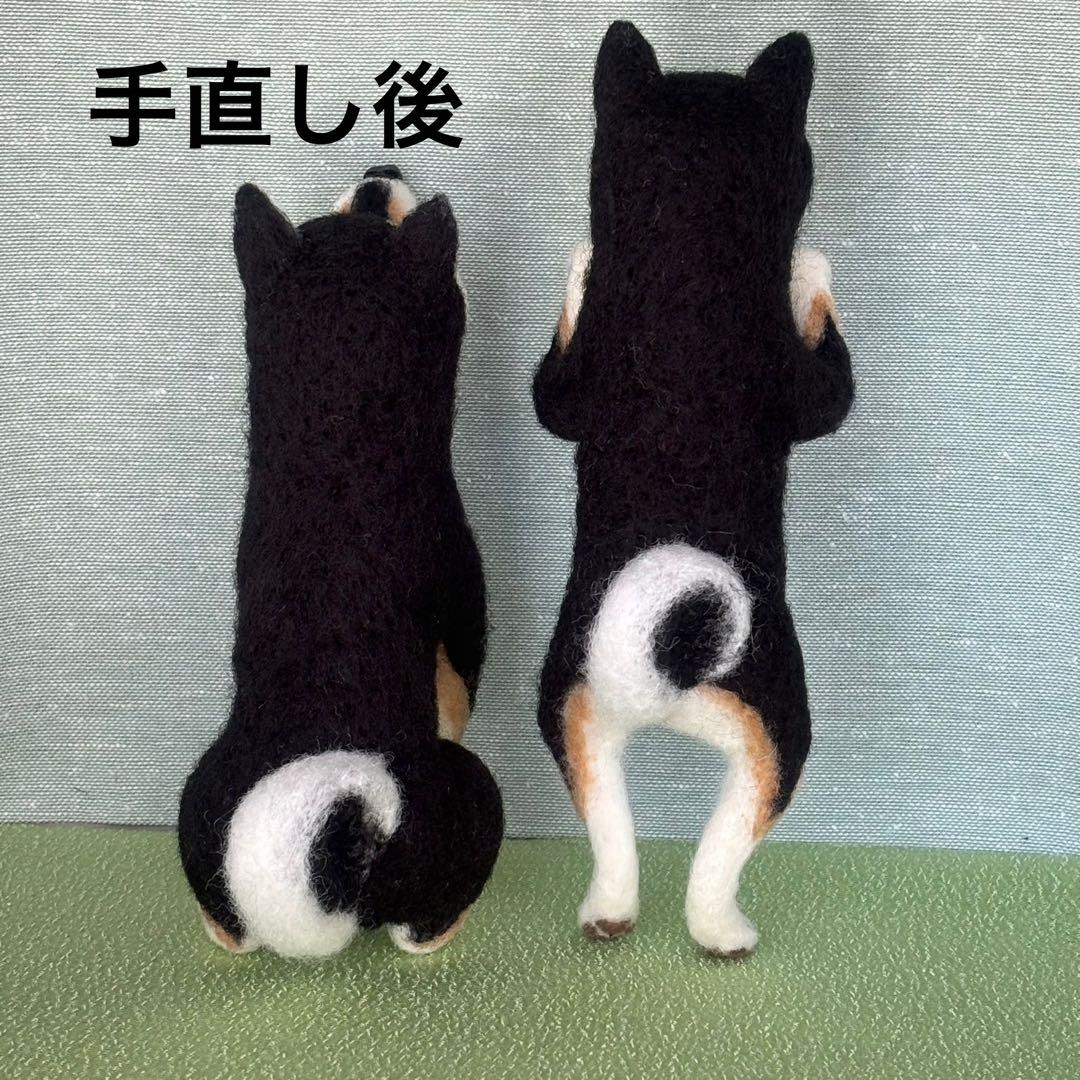 柴犬　黒柴　羊毛フェルト　ハンドメイド　No.104