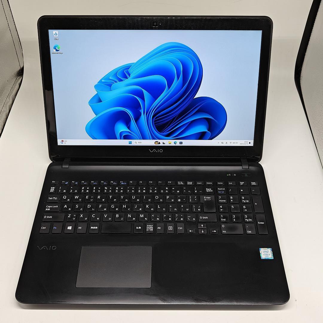 【VAIO】爆速i7 SSD128GB+HDD1TB ブラック ノートPC