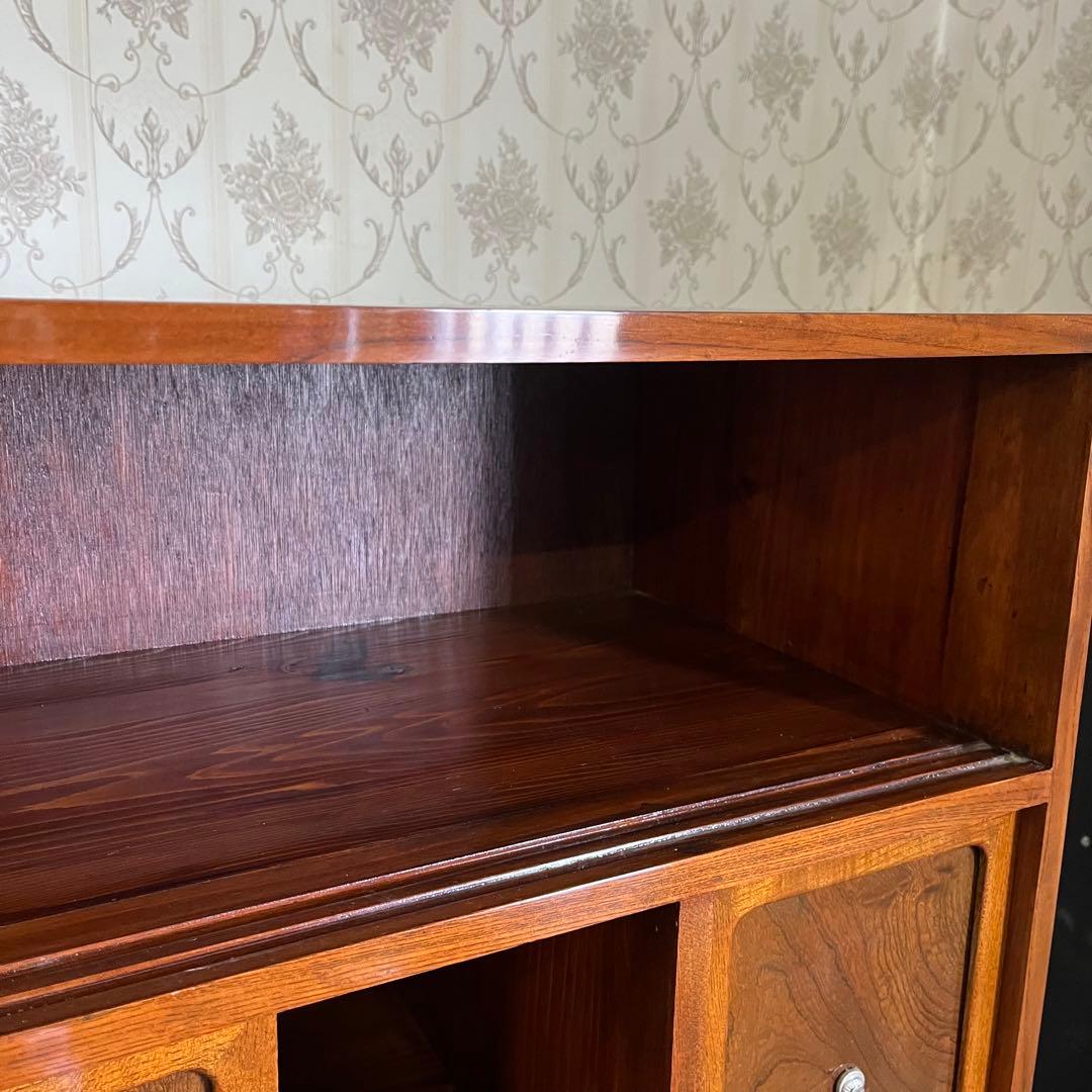 【アンティーク】昭和レトロ 木製 茶箪笥 食器棚 サイドボード 古民家 古家具