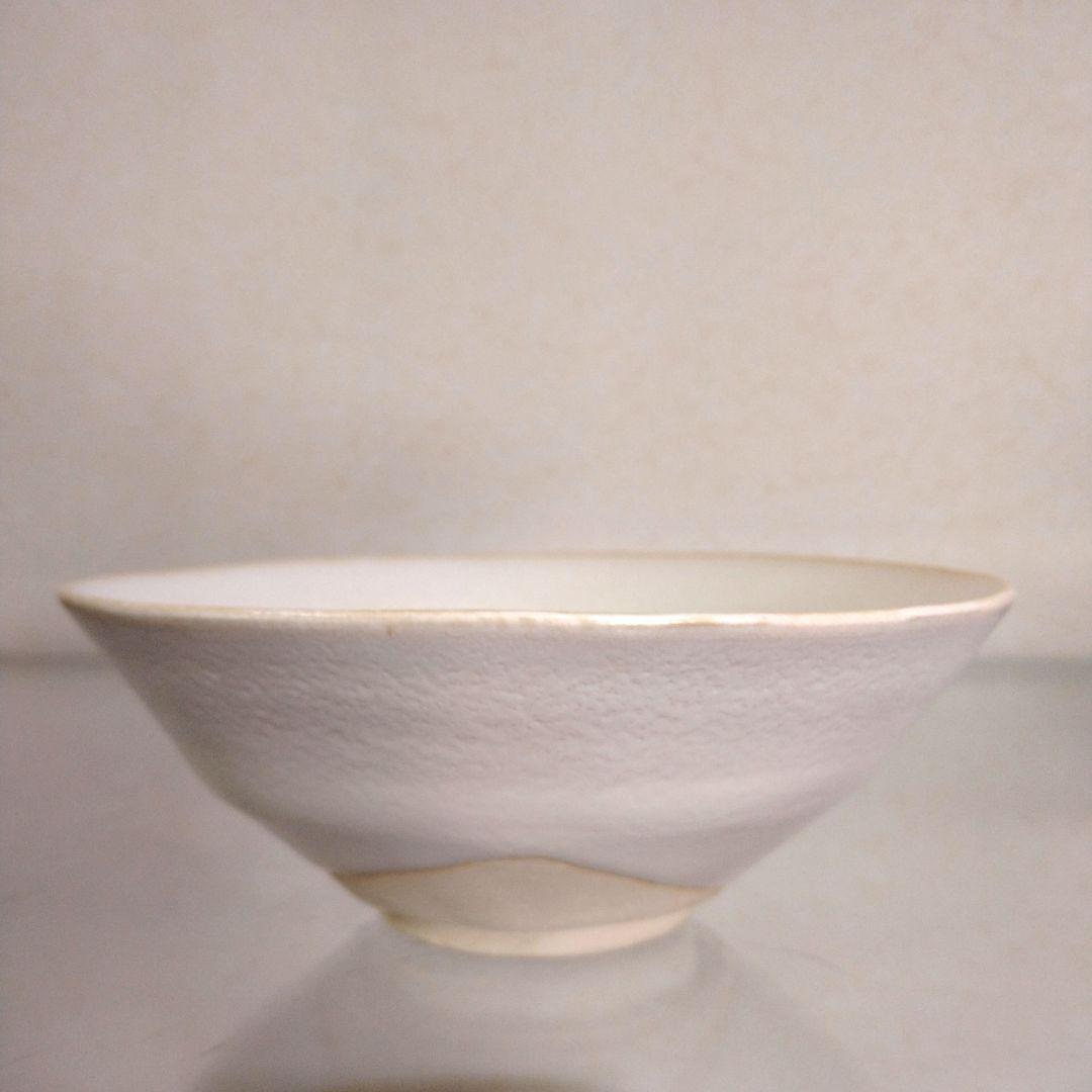 茶道具　期間限定特価　白釉茶碗(人間国宝　清水卯一)真作保証品