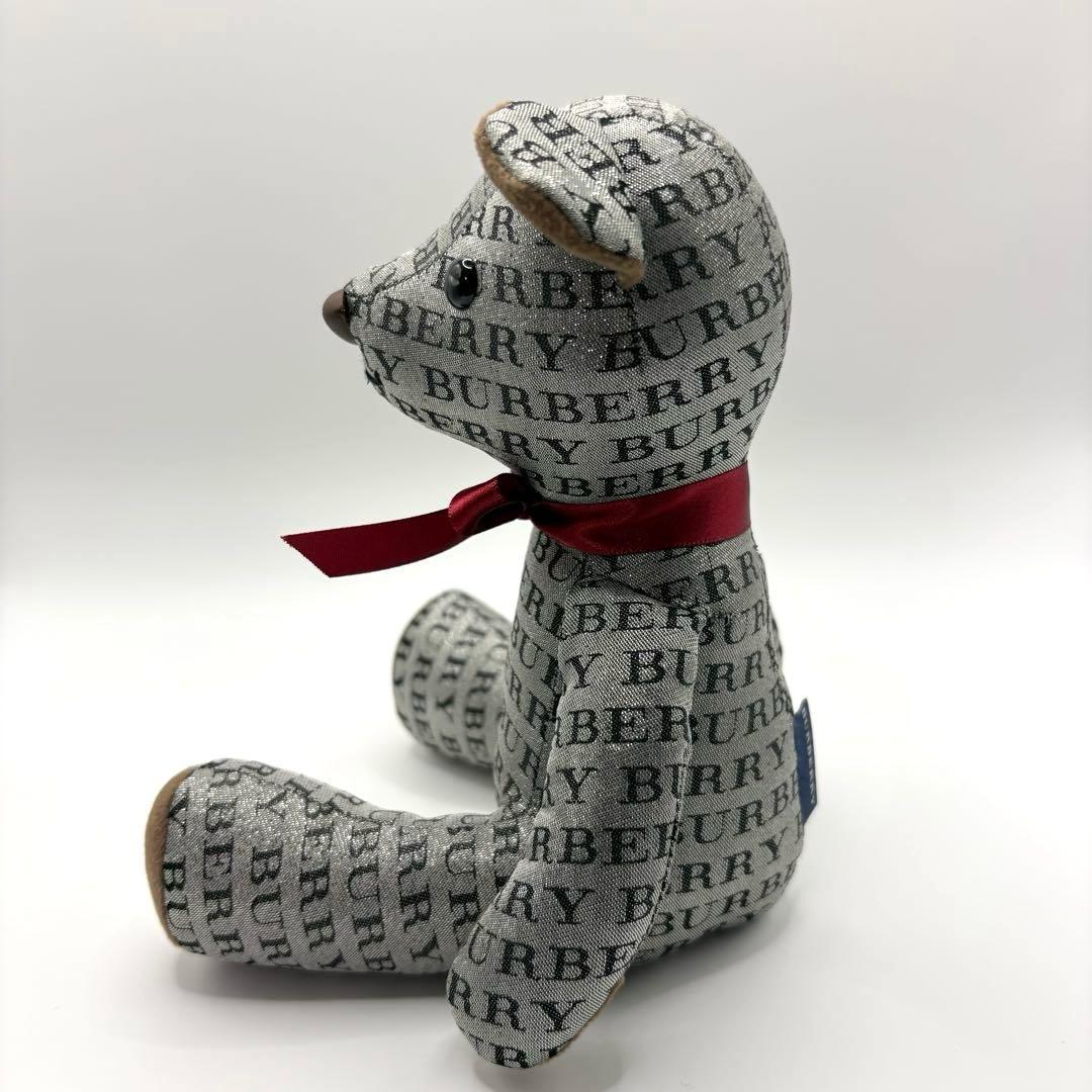 【美品】BURBERRY バーバリー テディベア グレー 総柄 ハンカチセット