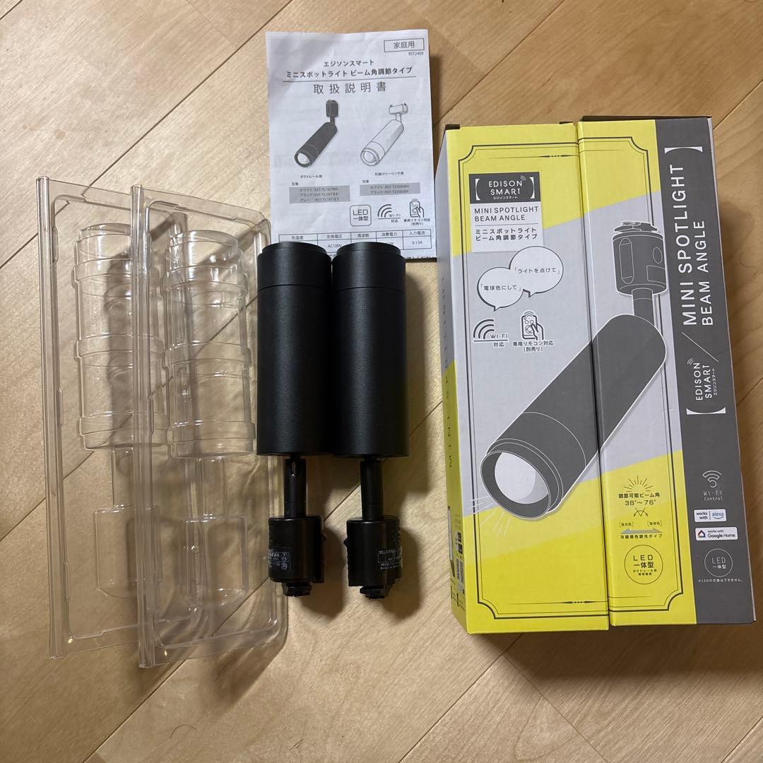 エジソンスマート　ミニスポットライト　黒　２個セット　RST-TL167BK