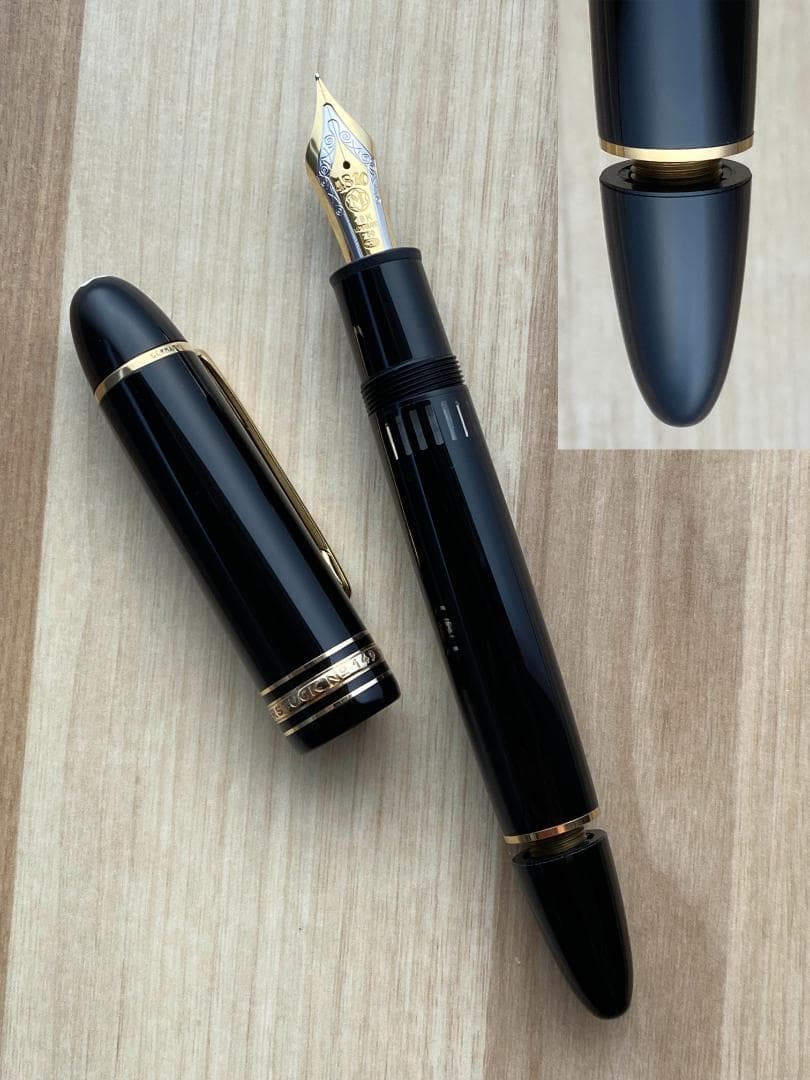 美品 モンブラン 149 18K (F) 細字 750 ゴールド 吸入式 万年筆