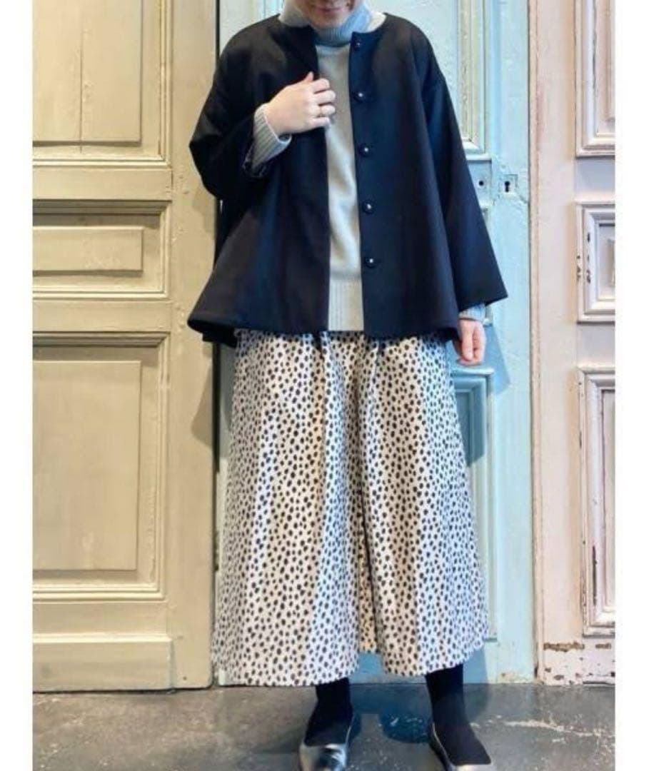 極美品✨ビアズリー 2023AW レオパードジャガードキュロットパンツ