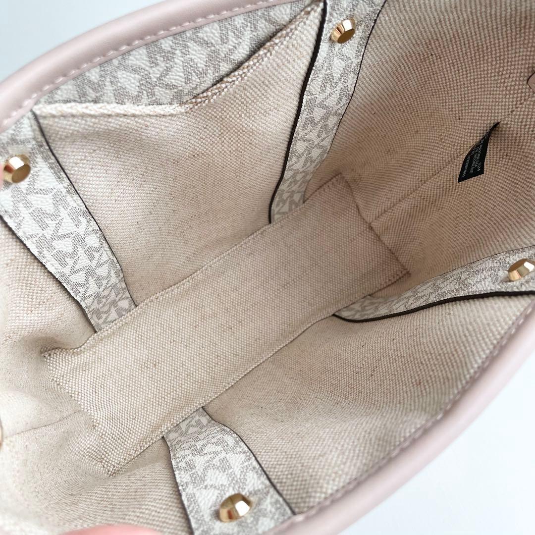 マイケルコース ハンドバッグ 2way ポーチ付き シグネチャー 白 新品保管