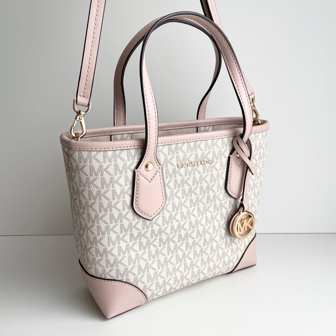 マイケルコース ハンドバッグ 2way ポーチ付き シグネチャー 白 新品保管