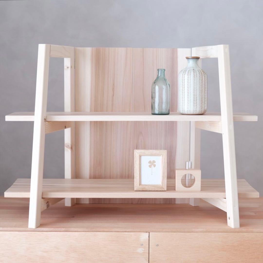 【週末割引】イベント什器　軽量　2段　マルシェ　ディスプレイ　折りたたみ