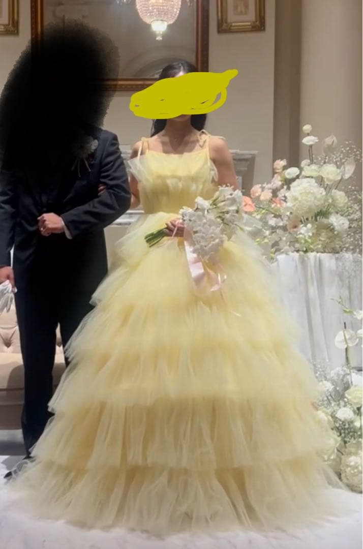 カラードレス　イエロードレス