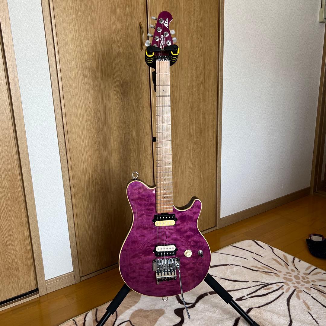 Sterling by MUSICMAN AX40パープルEVH風一部改造