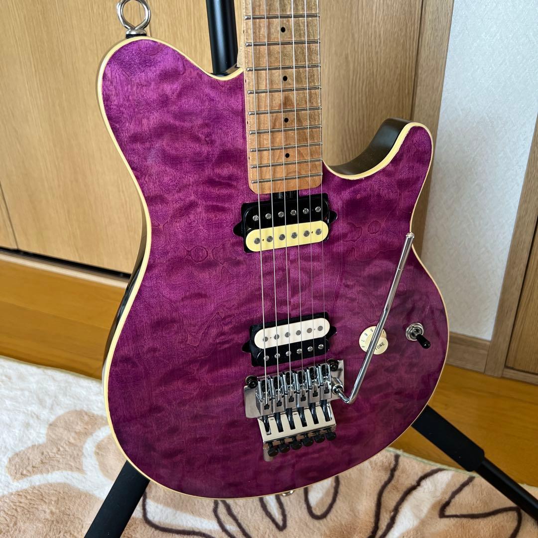 Sterling by MUSICMAN AX40パープルEVH風一部改造