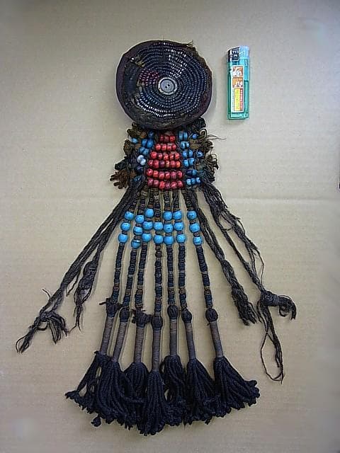 ★P1201★ エスニック　古い頭飾り　民族装飾　装身具　 ガラスビーズ