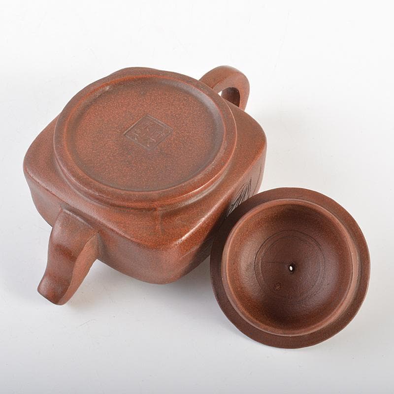 中国　除友泉製　紫砂　朱泥　急須　茶壷　N　6636