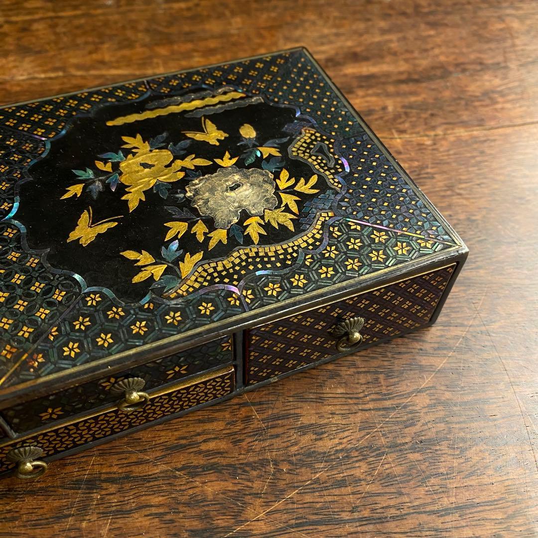 螺鈿箱　螺鈿細工